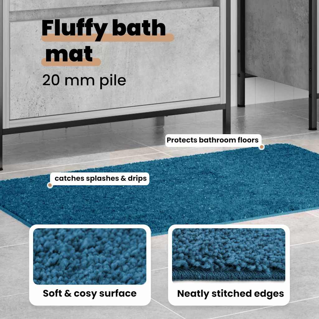 Non-slip bath mat Blue 50 x 80 cm PP