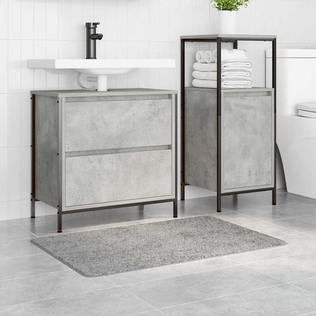 Non-slip bath mat Grey 60 x 90 cm PP