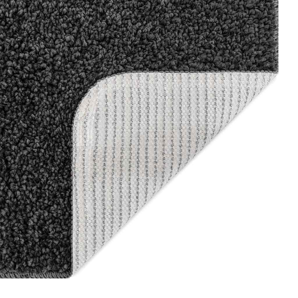 Antisklidus vonios kilimėlių rinkinys 2 pcs Tamsiai pilka PP