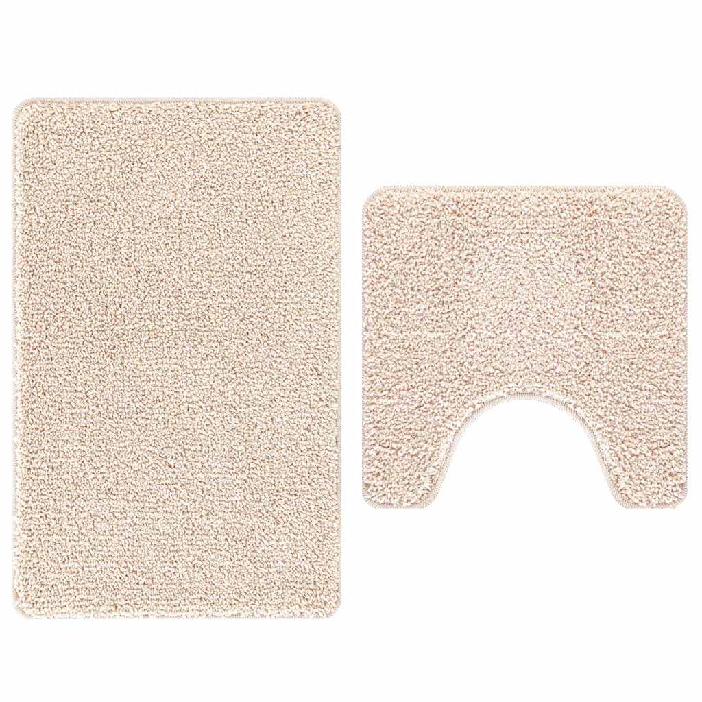 Antisklidus vonios kilimėlių rinkinys 2 pcs Kreminė PP