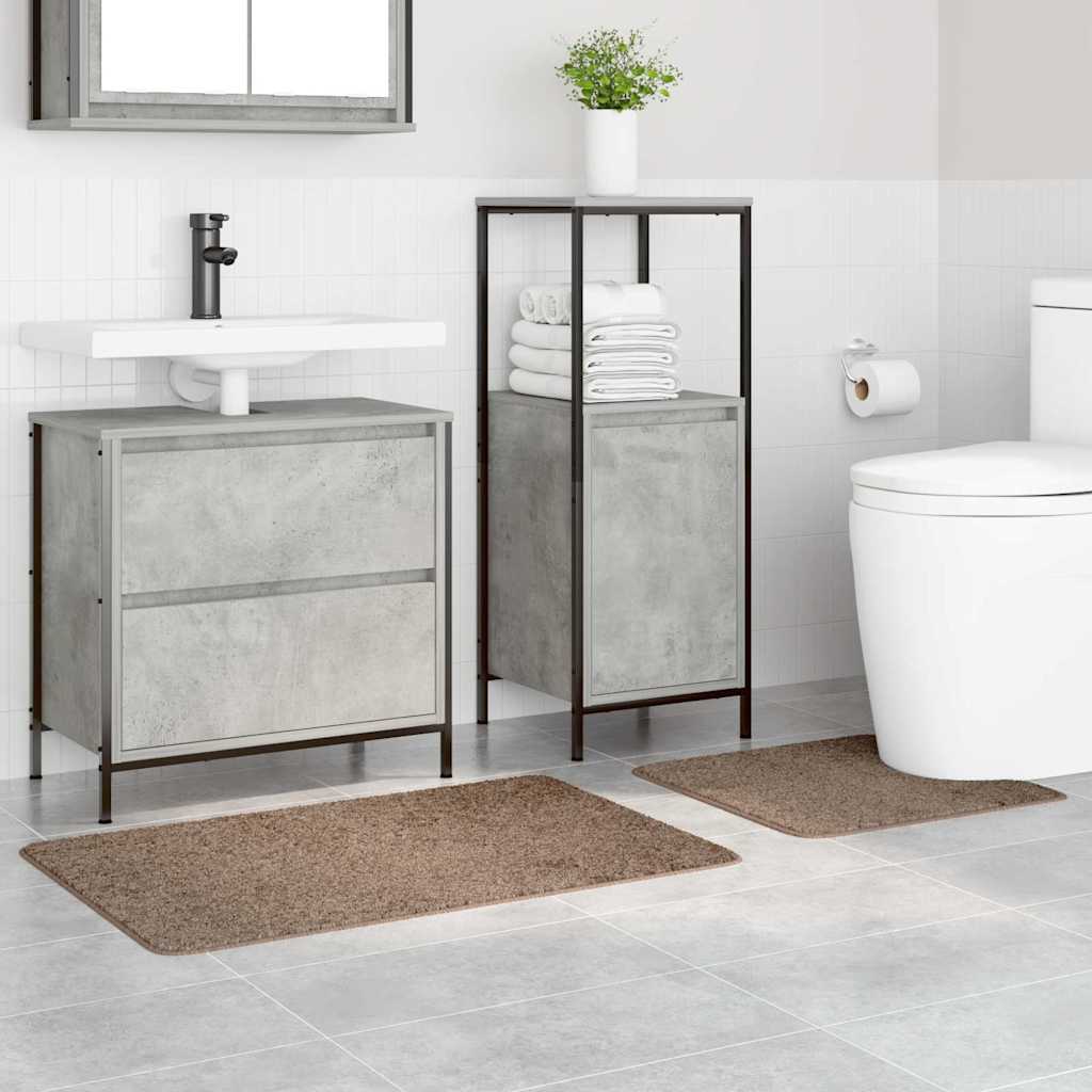 Antisklidus vonios kilimėlių rinkinys 2 pcs Ruda PP