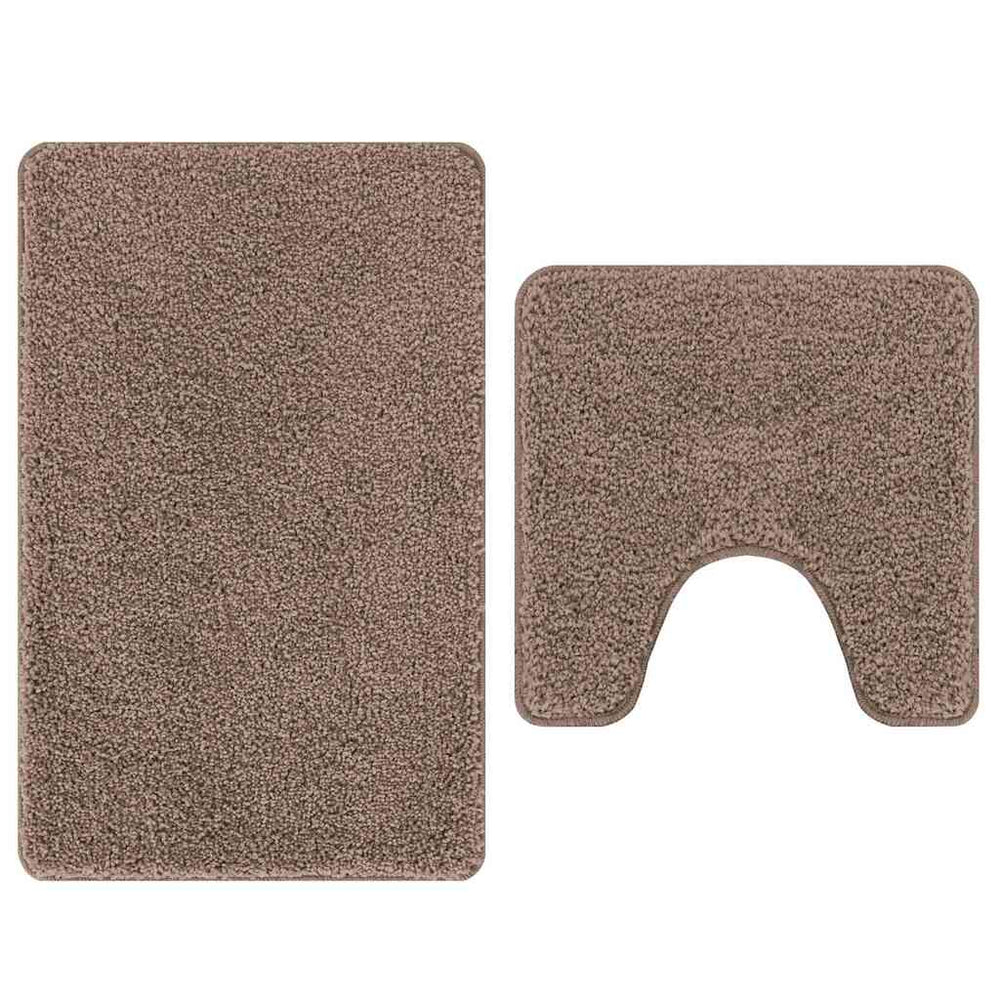 Antisklidus vonios kilimėlių rinkinys 2 pcs Ruda PP