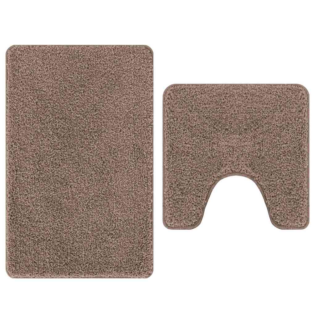 Antisklidus vonios kilimėlių rinkinys 2 pcs Ruda PP