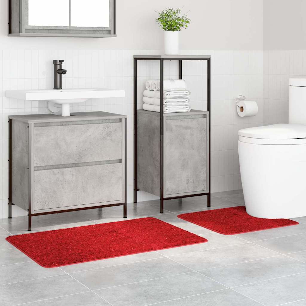 Antisklidus vonios kilimėlių rinkinys 2 pcs Raudona PP