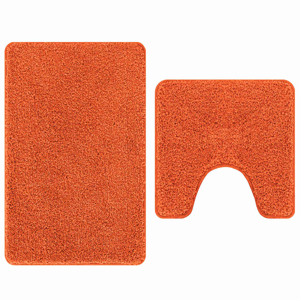 Anti-slip Bath Mat Set 2 pcs Orange PP