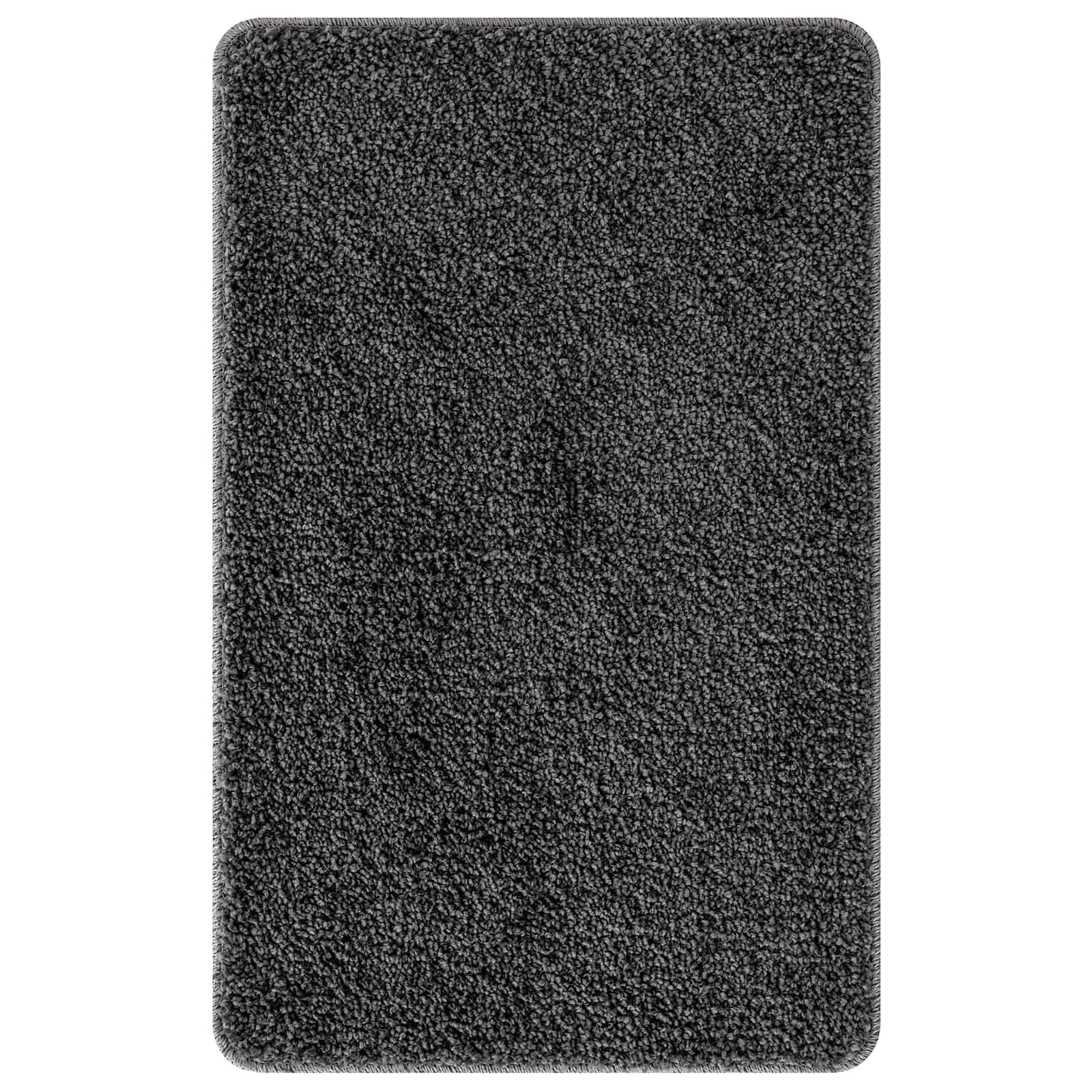 Antisklidus vonios kilimėlių rinkinys 3 pcs Tamsiai pilka PP