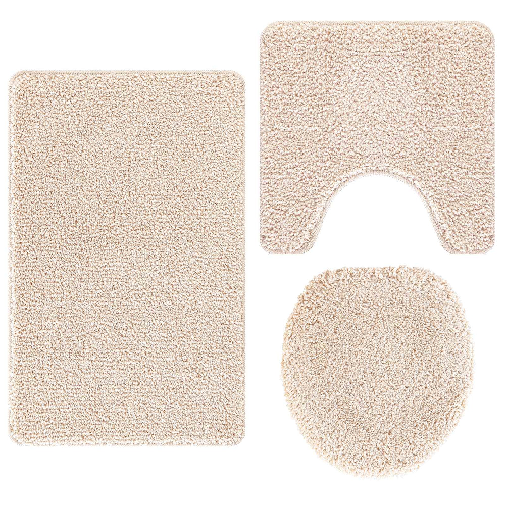 Antisklidus vonios kilimėlių rinkinys 3 pcs Kreminė PP