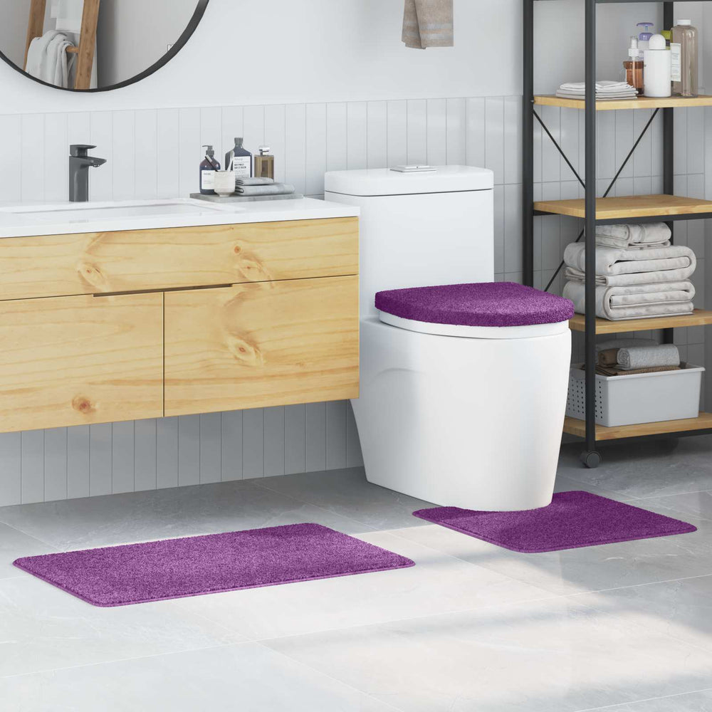 Antisklidus vonios kilimėlių rinkinys 3 pcs Violetinė PP