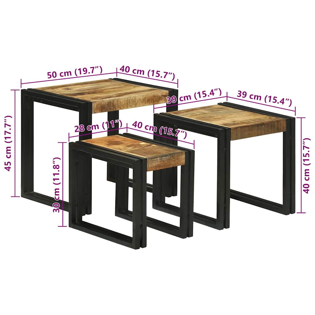 ROSA table, mango wood