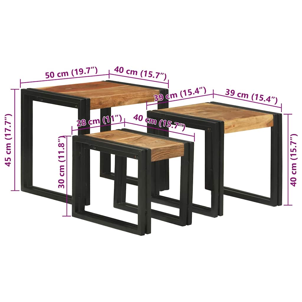 Table ROSA I, acacia wood