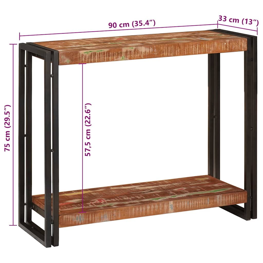 Konsolinis stalas 90 x 33 x 75 cm Kietas atkurtas medis