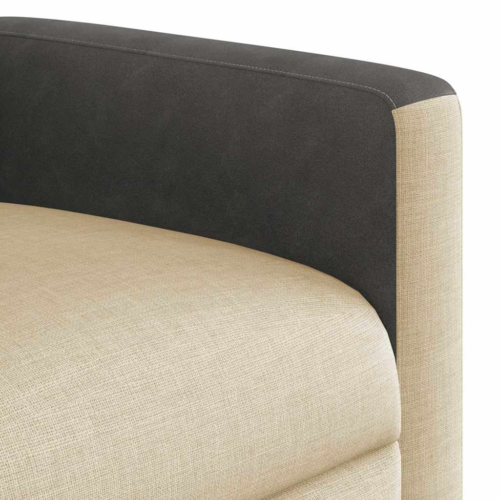 Stand-up reclining massage chair, cream, fabric