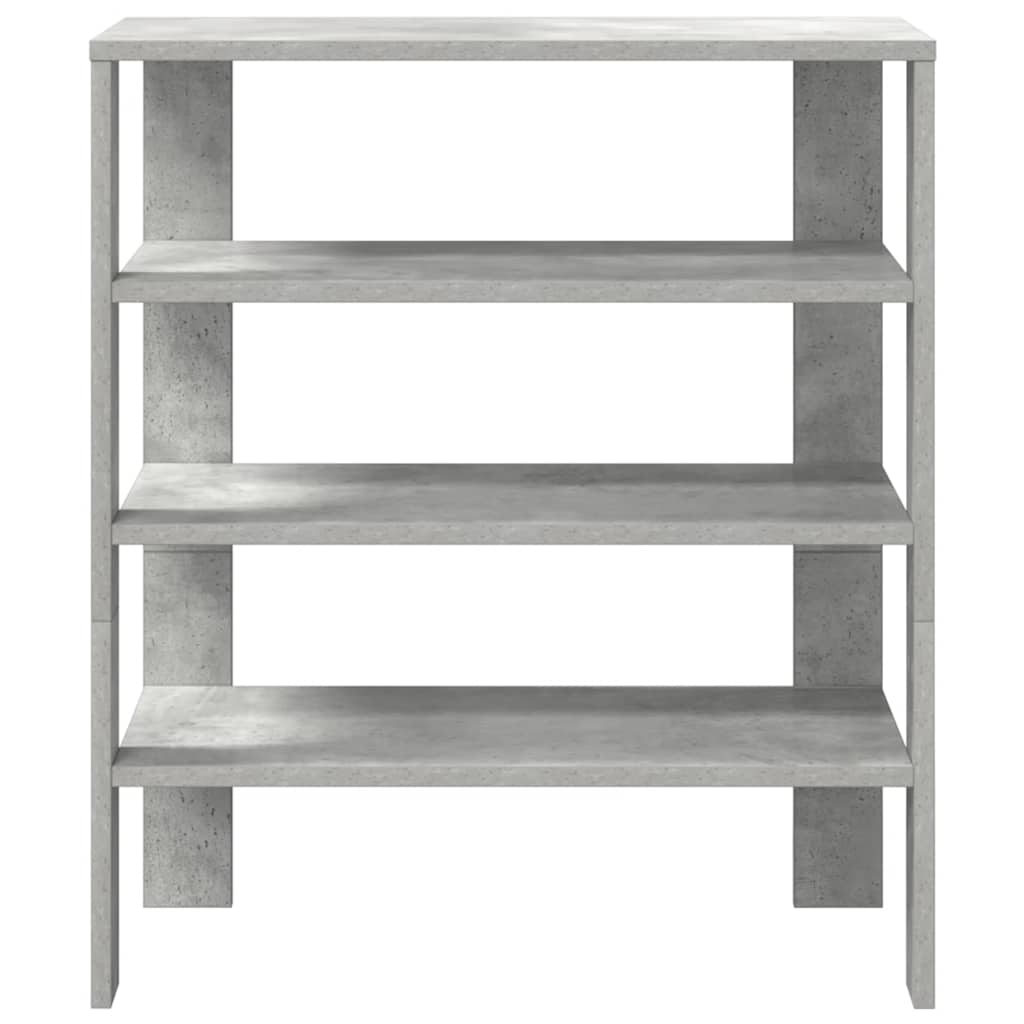 Shoe rack, concrete grey, 61x32x70cm, treated wood