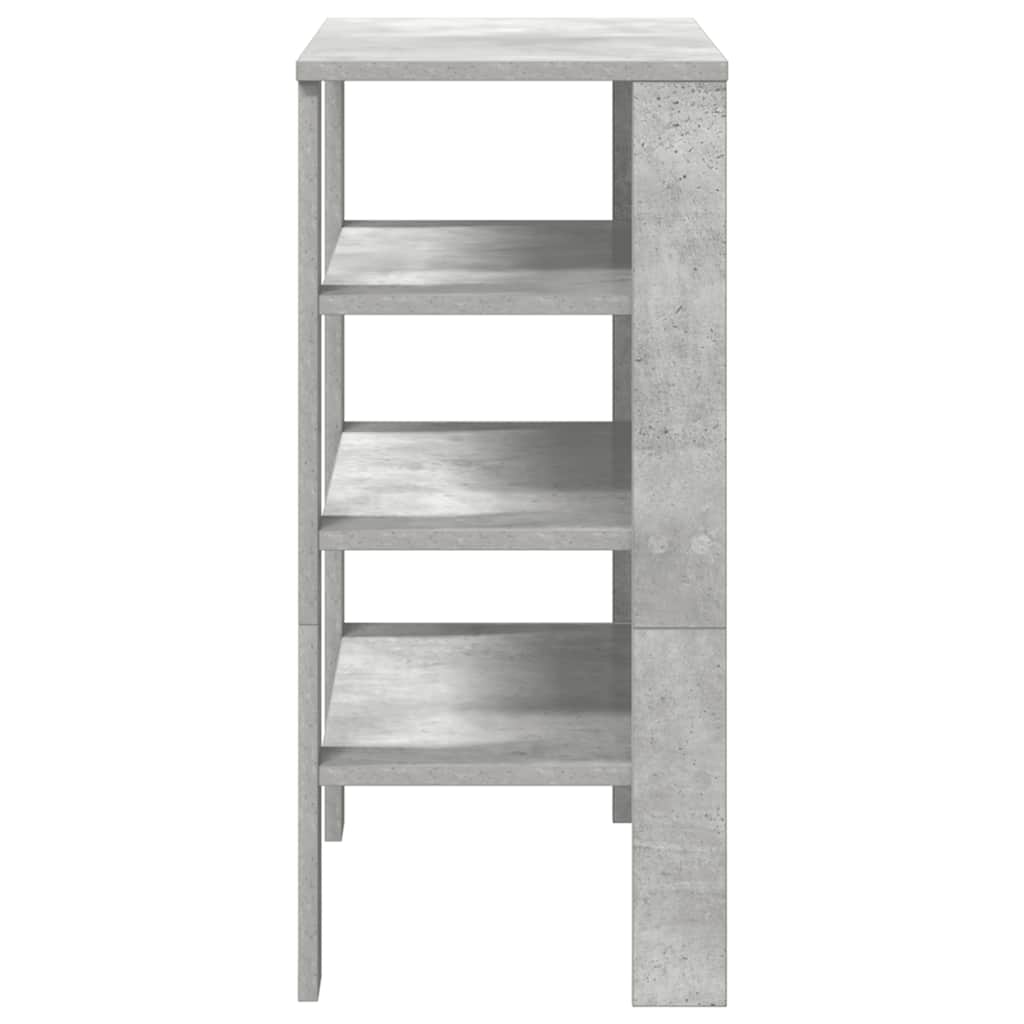 Shoe rack, concrete grey, 61x32x70cm, treated wood
