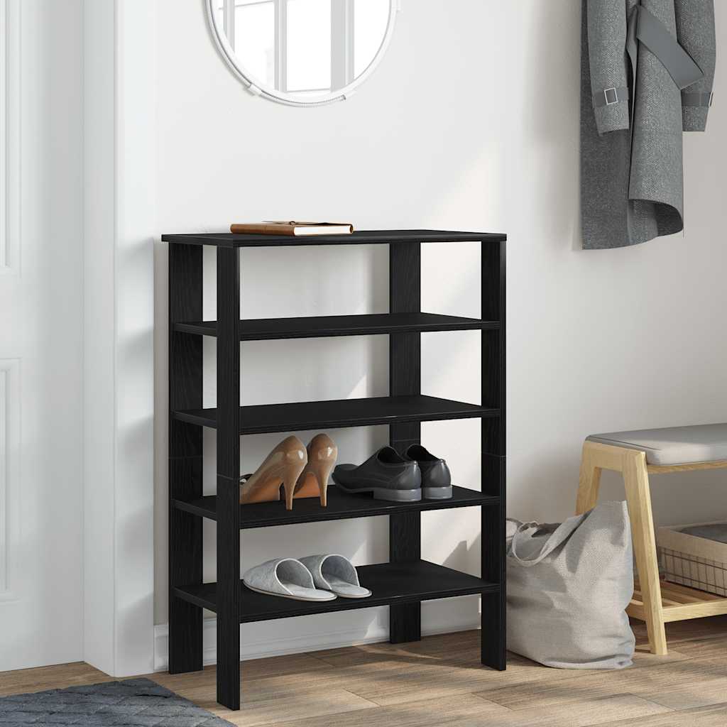 Lentyna batams, juodos spalvos, 61x32x87,5cm, apdirbta mediena