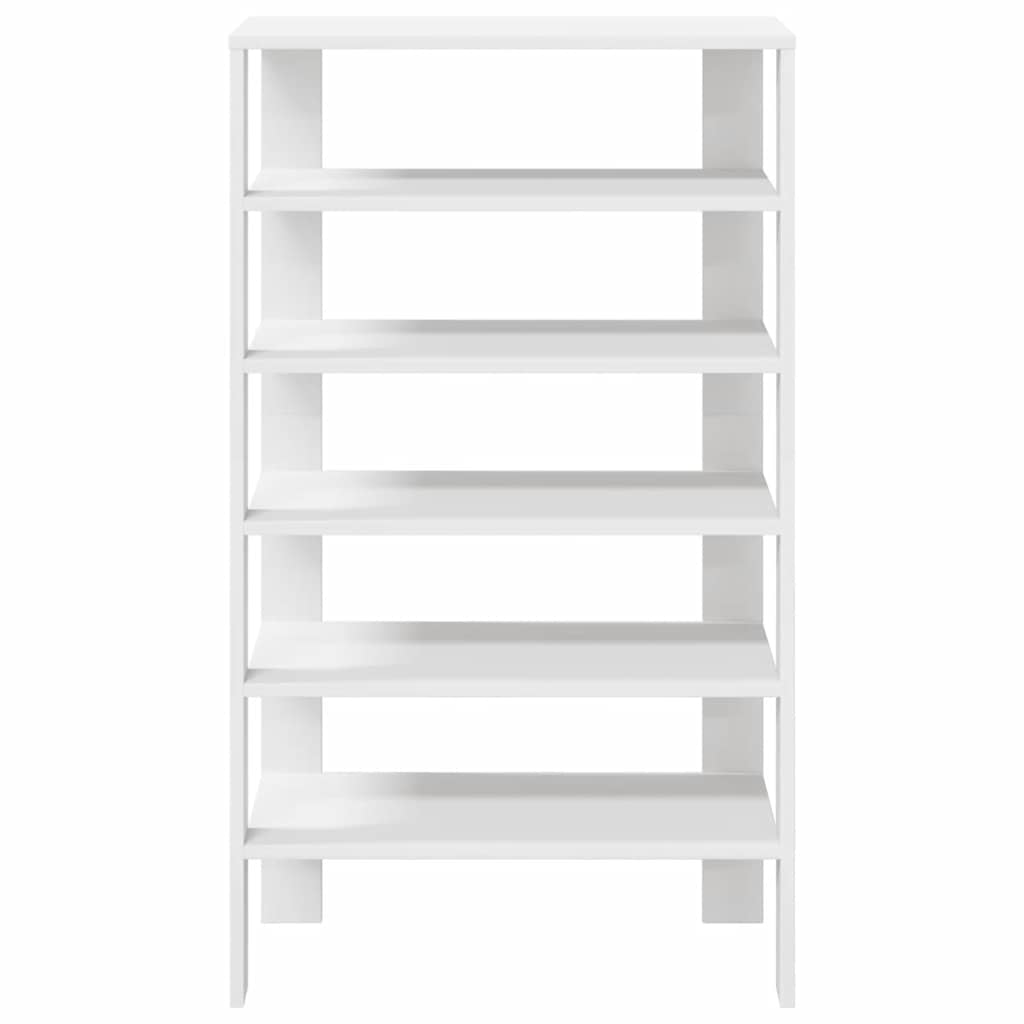 Shoe rack, white, 61x32x105cm, engineered wood