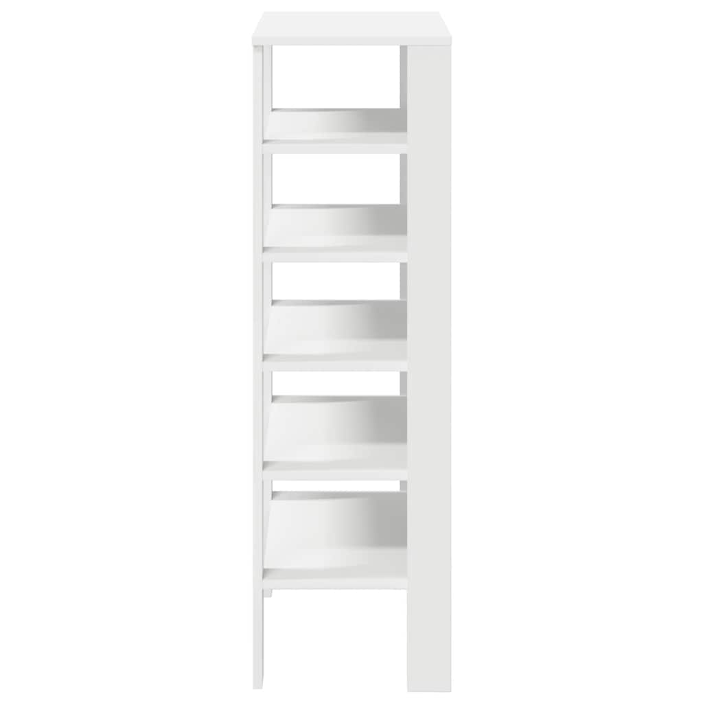 Shoe rack, white, 61x32x105cm, engineered wood