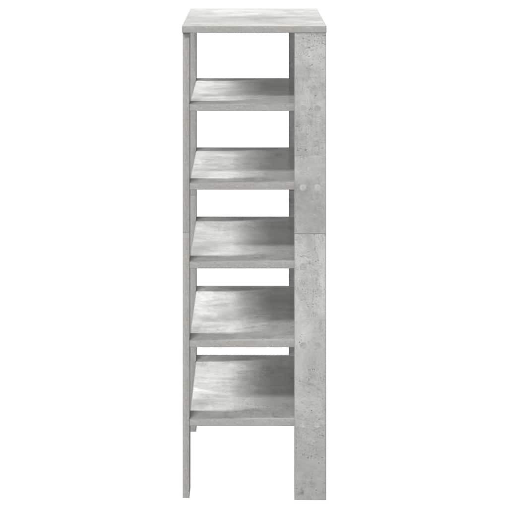 Apavu plaukts, betona pelēks, 61x32x105cm, apstrādāta koksne