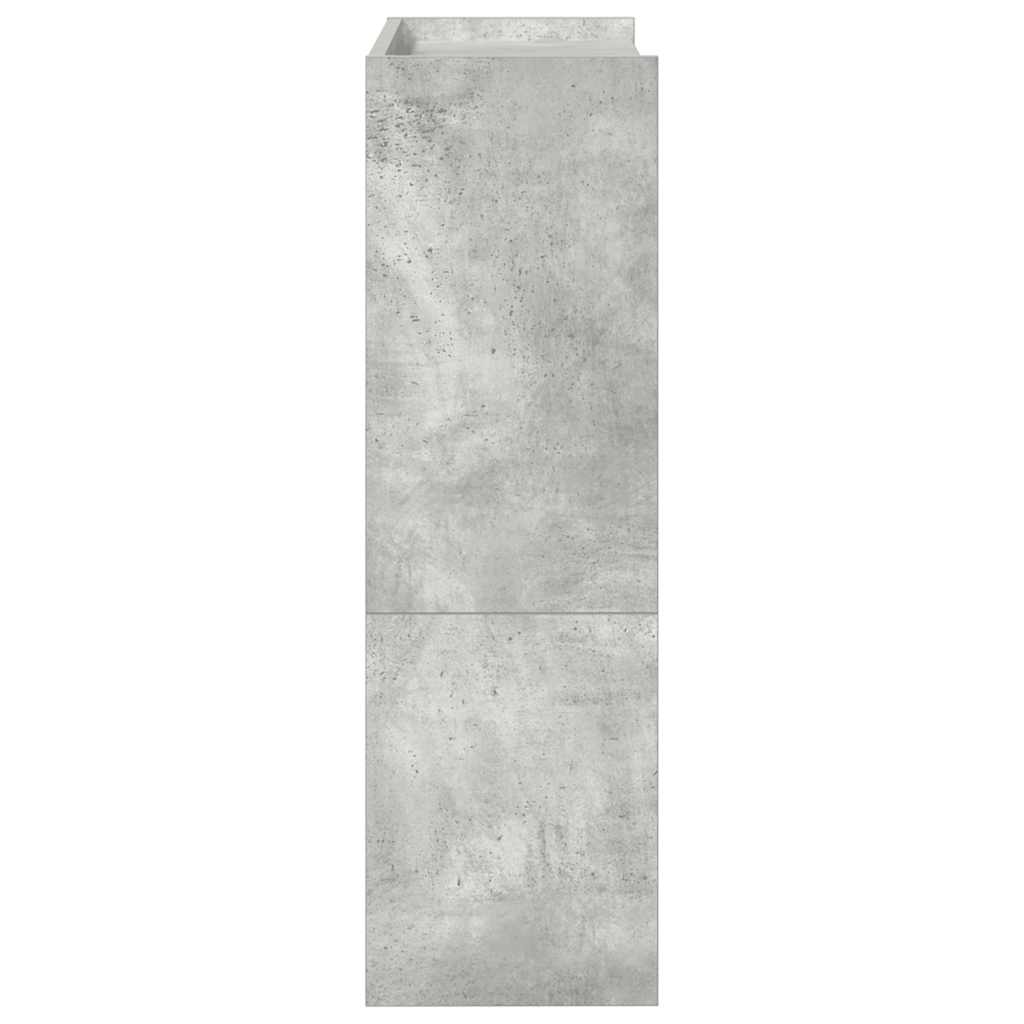 Apavu plaukts, betona pelēks, 60x25x81 cm, apstrādāta koksne