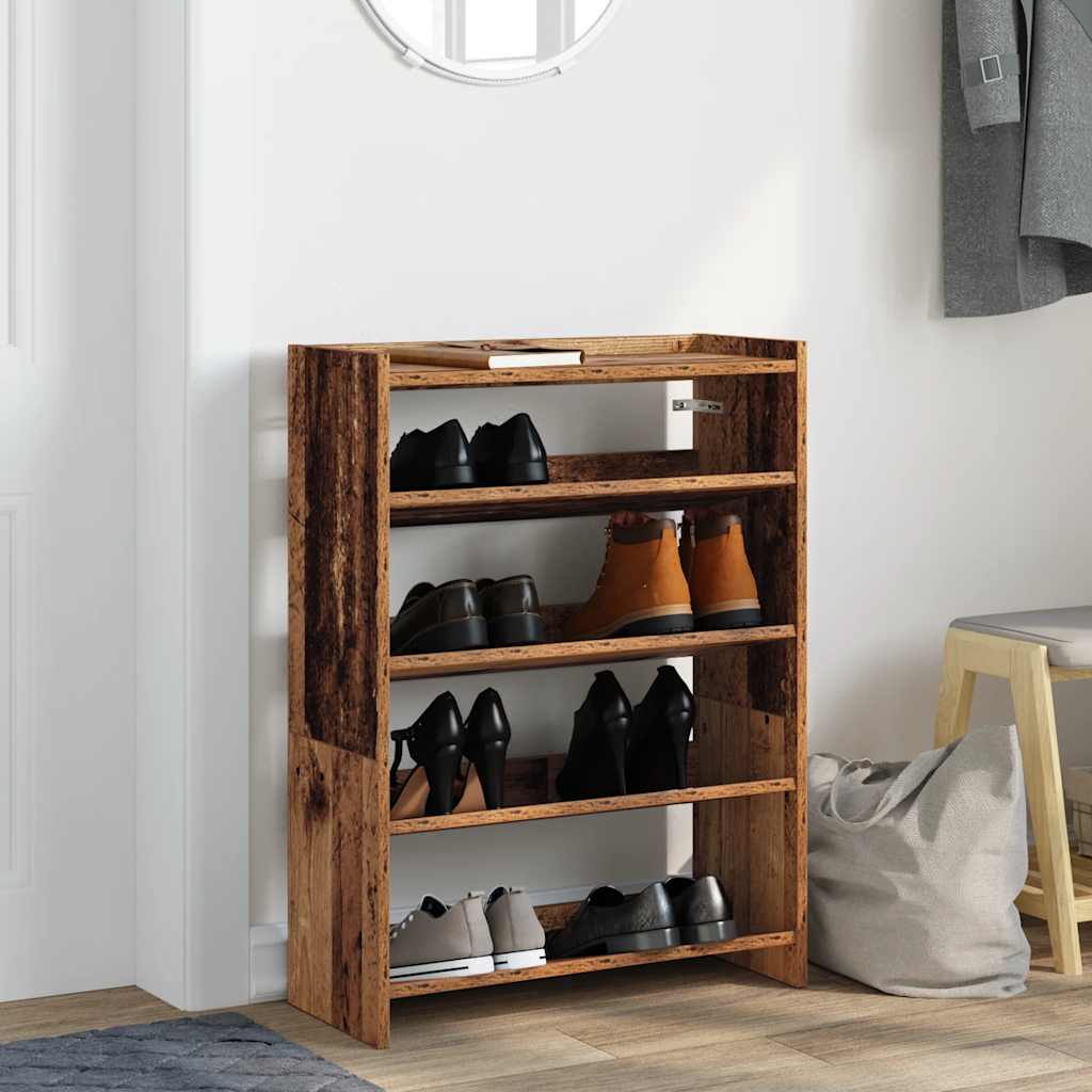Shoe rack, wood, 60x25x81 cm, treated wood