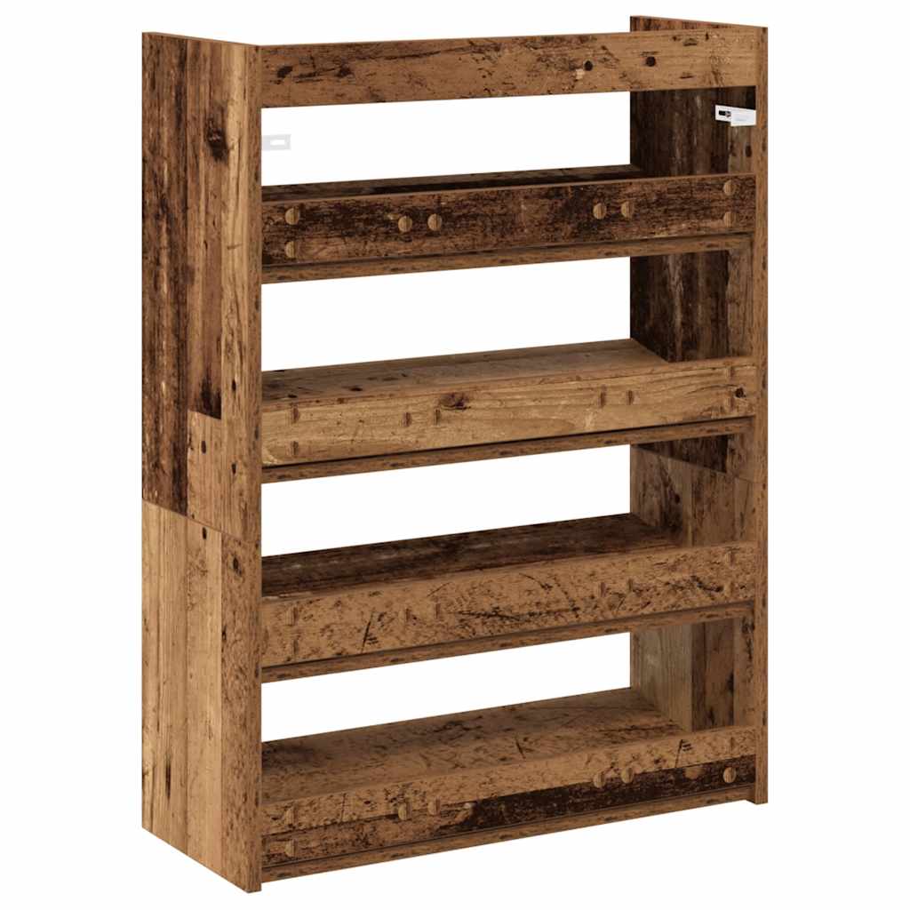 Shoe rack, wood, 60x25x81 cm, treated wood