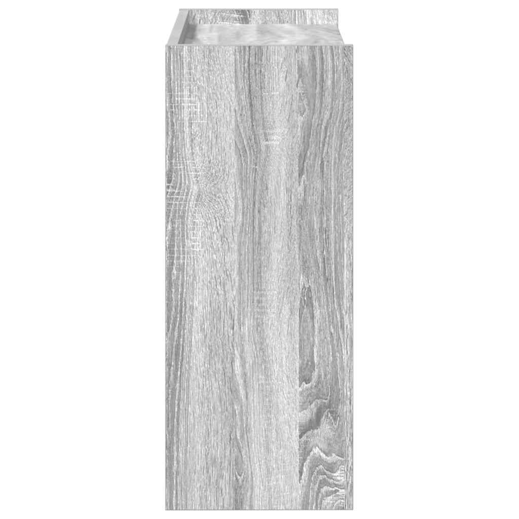 Shoe rack, grey oak, 60x25x62cm, engineered wood