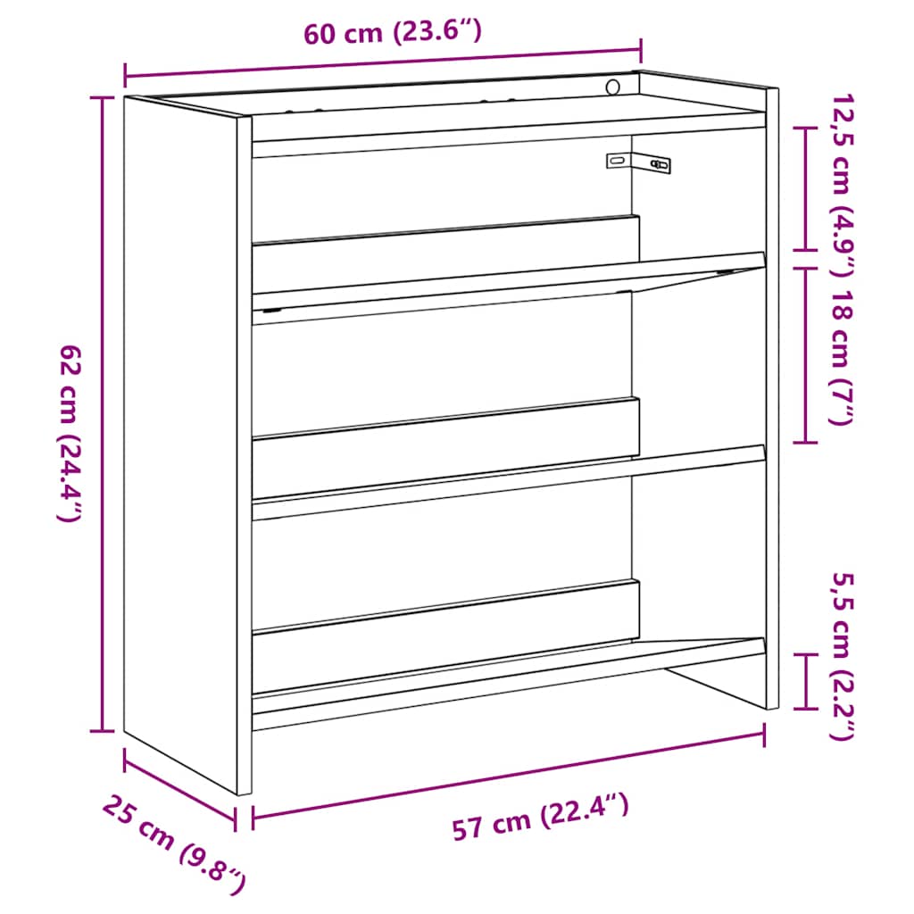 Lentyna batams, medienos, 60x25x62cm, apdirbta mediena