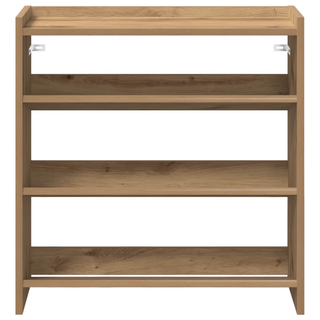 Shoe rack, artisan oak, 60x25x62cm, engineered wood