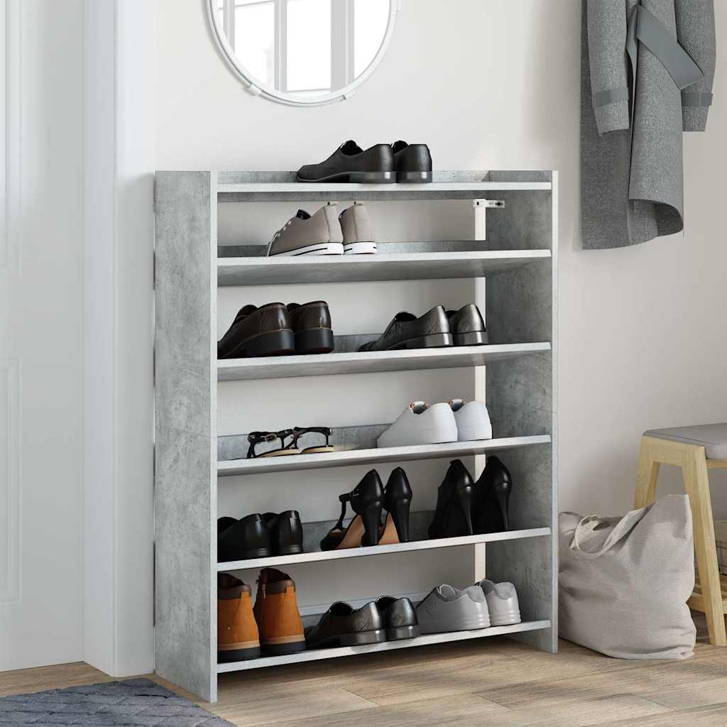 Lentyna batams, betono pilka, 80x25x100cm, apdirbta mediena