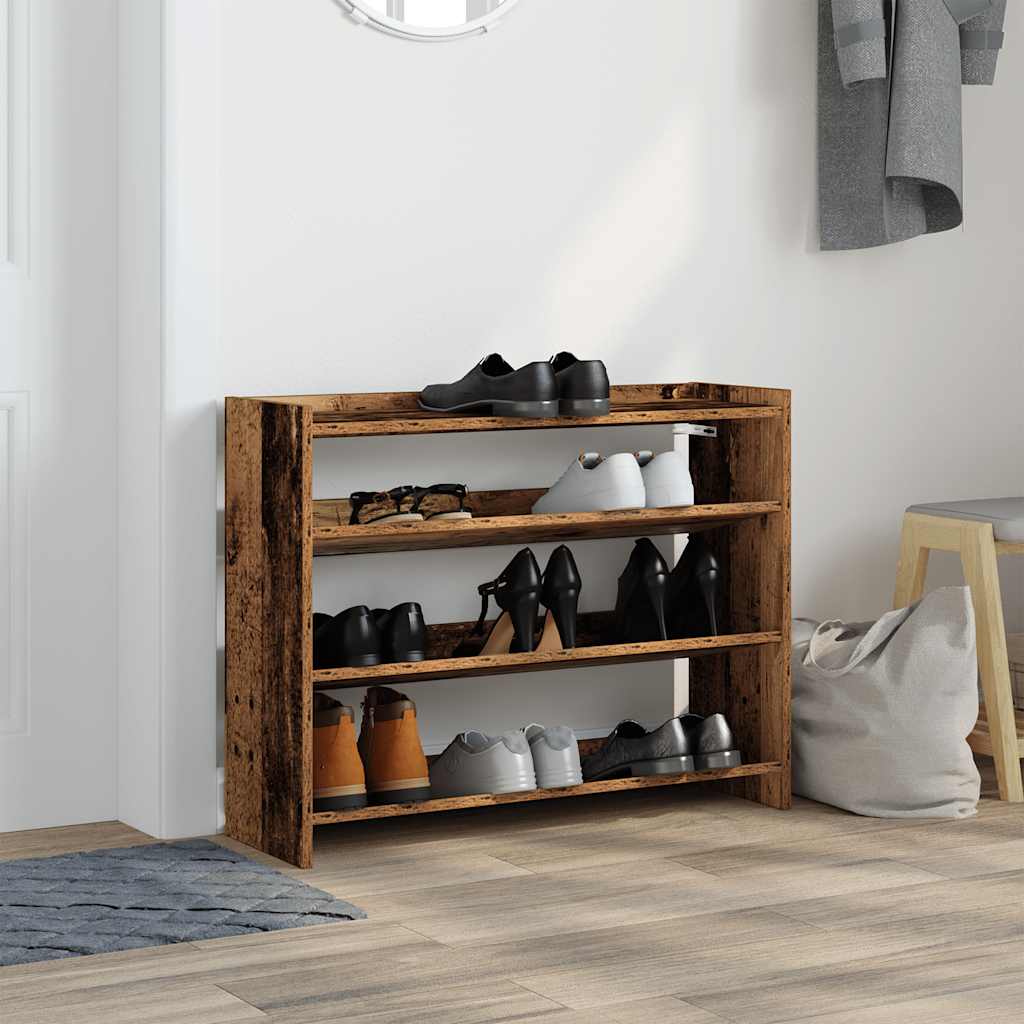 Apavu plaukts, koka, 80x25x62cm, apstrādāta koksne