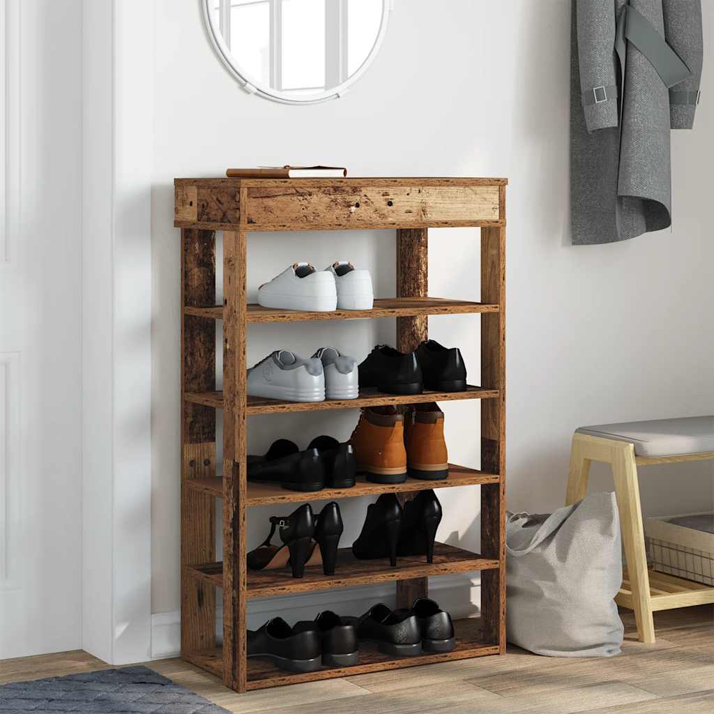 Shoe rack, wood, 60x30x98cm, treated wood