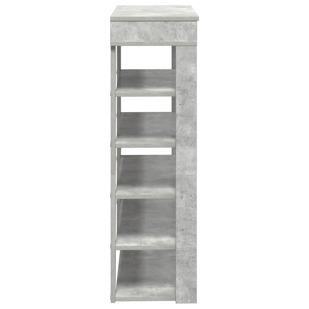 Shoe rack, Concrete Oak 80x30x98cm, engineered wood