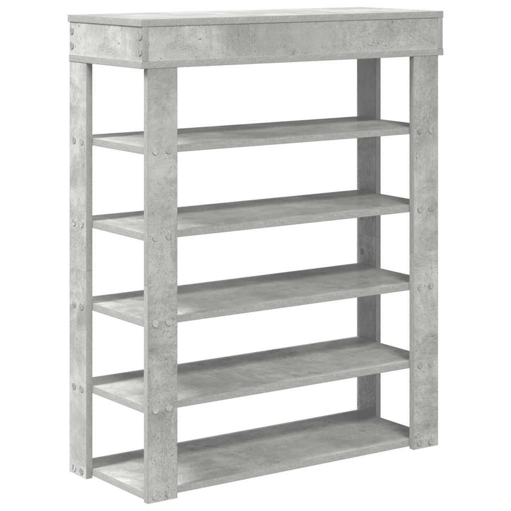 Shoe rack, Concrete Oak 80x30x98cm, engineered wood