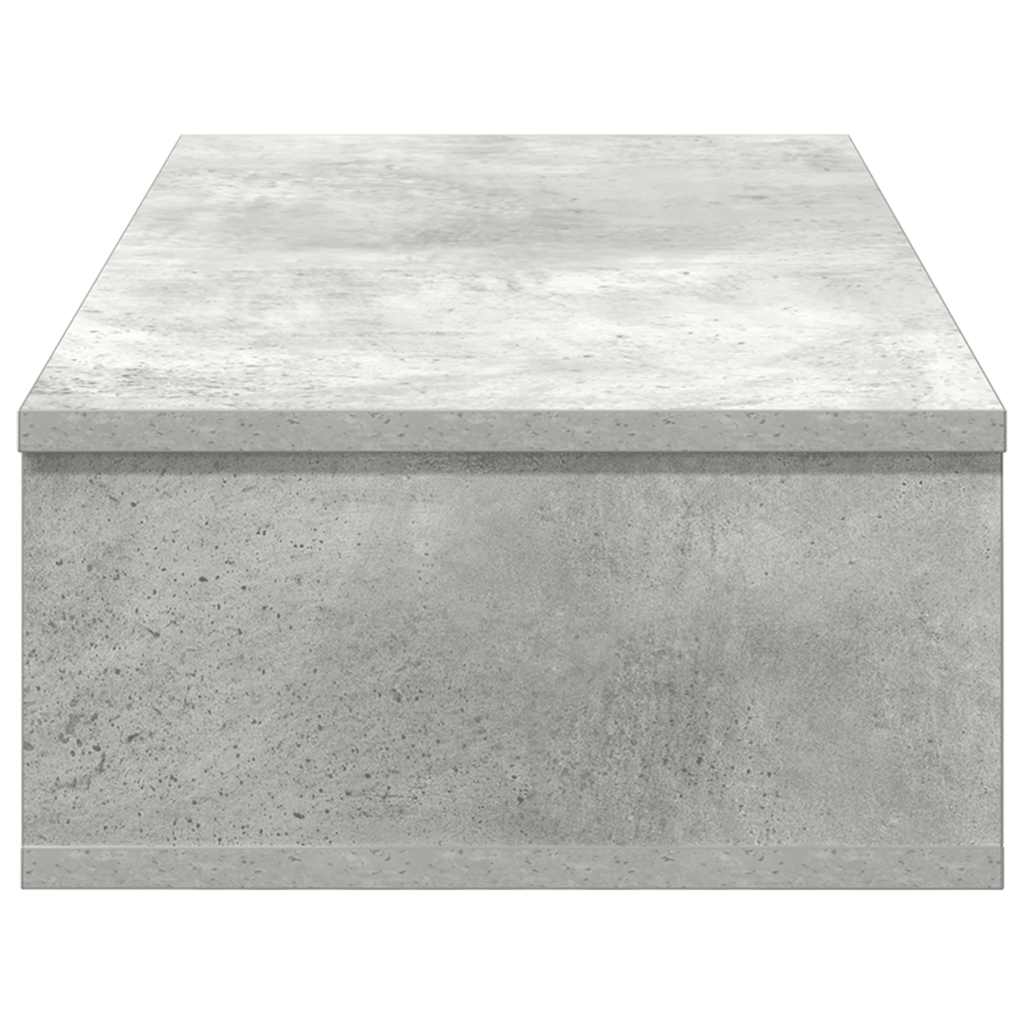 Wall shelf with drawers, concrete gray, 80x34x17cm