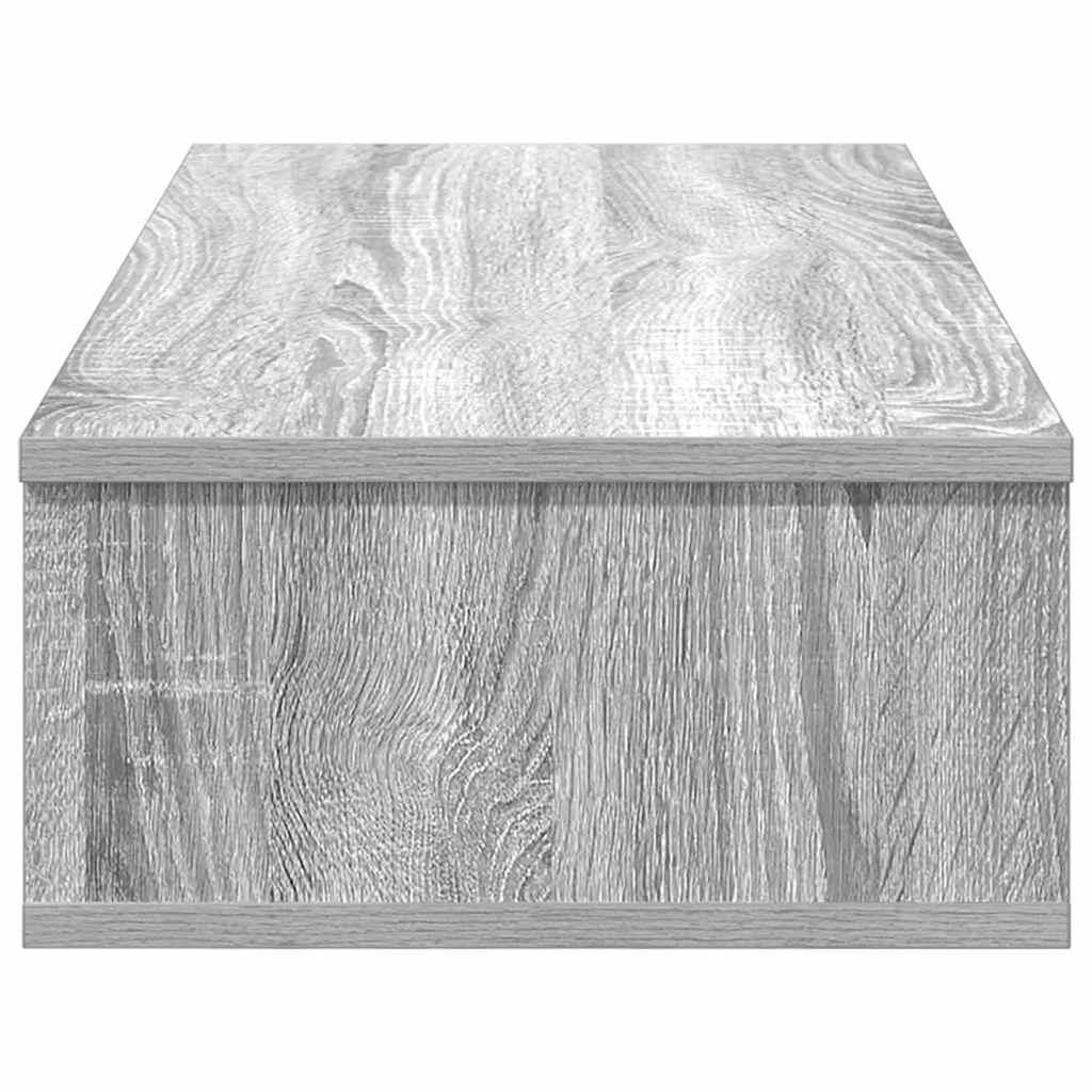 Wall shelf with drawers, grey oak, 80x34x17cm