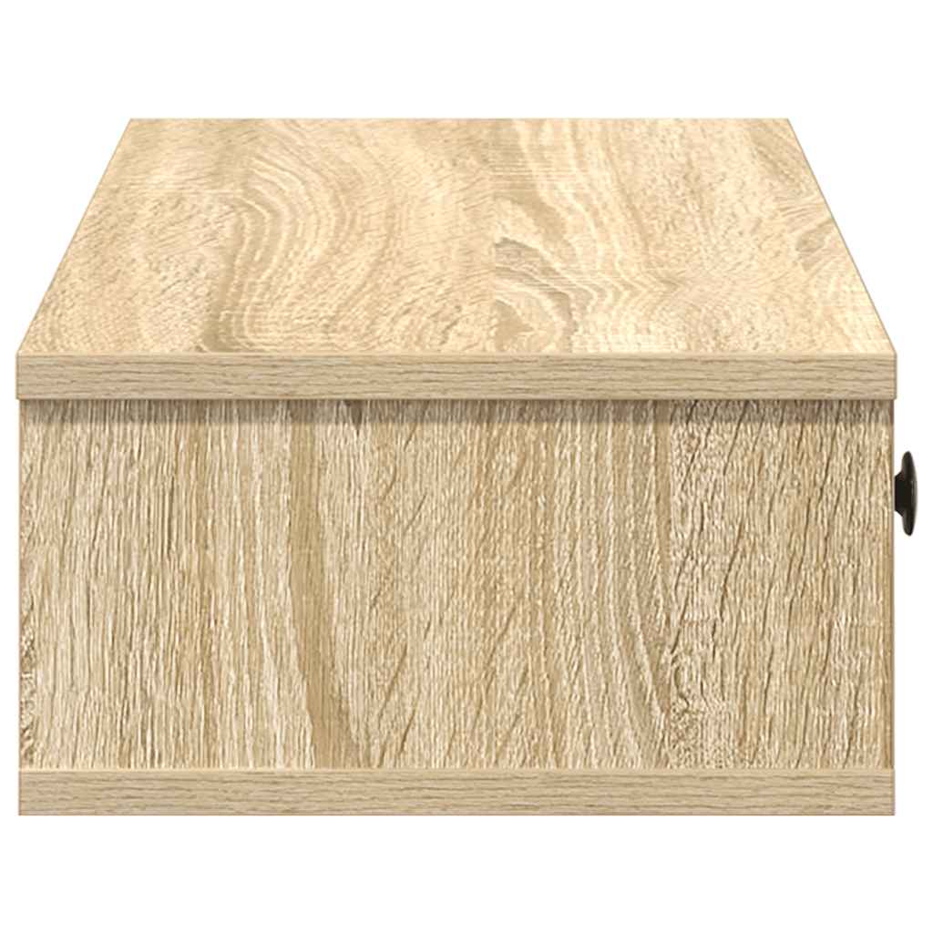 Sienas plaukts ar atvilktnēm, ozola sonoma, 100x37,5x19cm