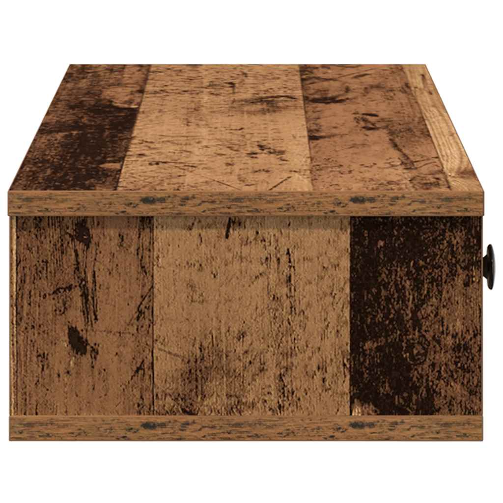Sienas plaukts ar atvilktnēm, koka, 100x37,5x19cm
