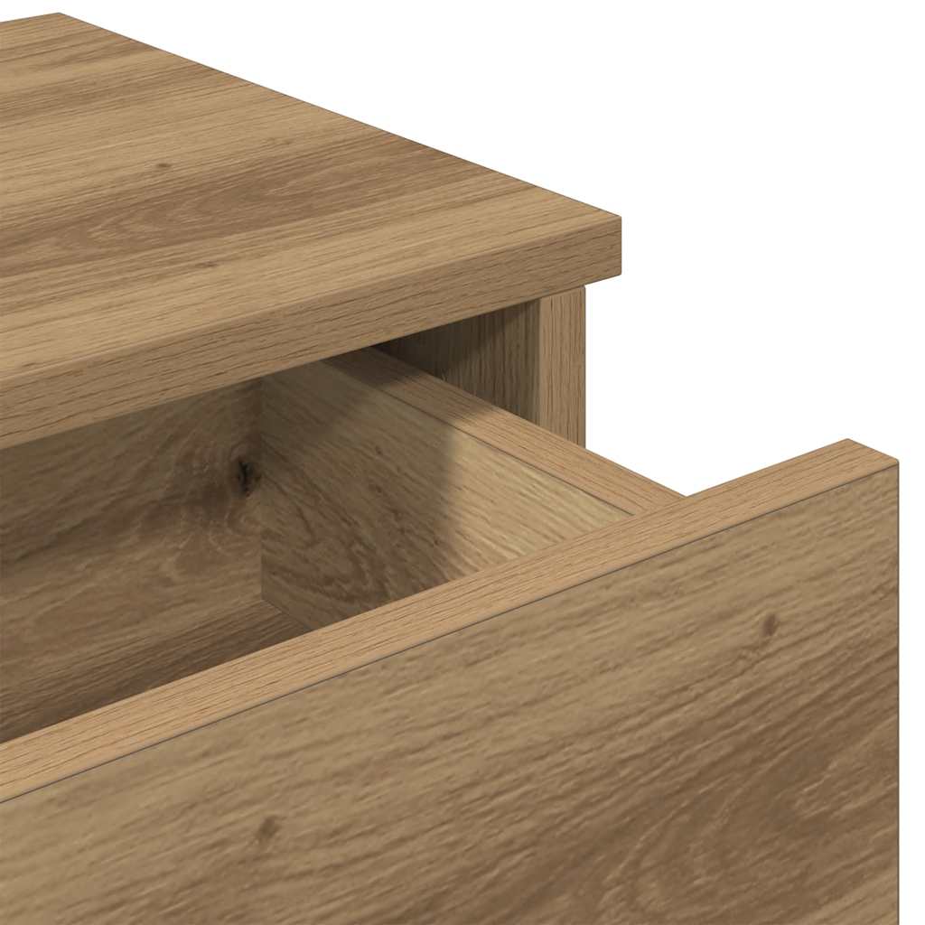 Wall shelf with drawers, artisan oak, 100x37.5x19cm