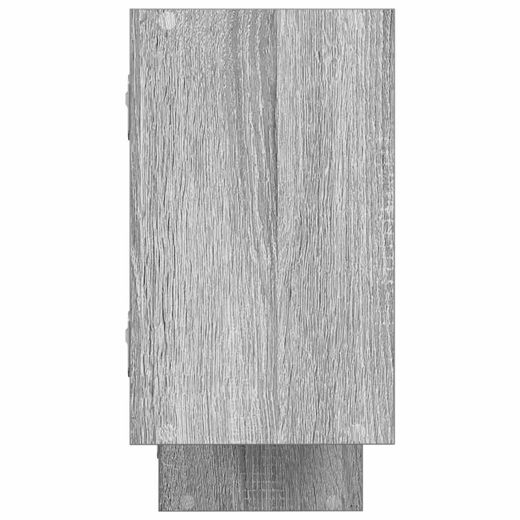 Wall shelf, 5-tier, grey oak, wood, cube