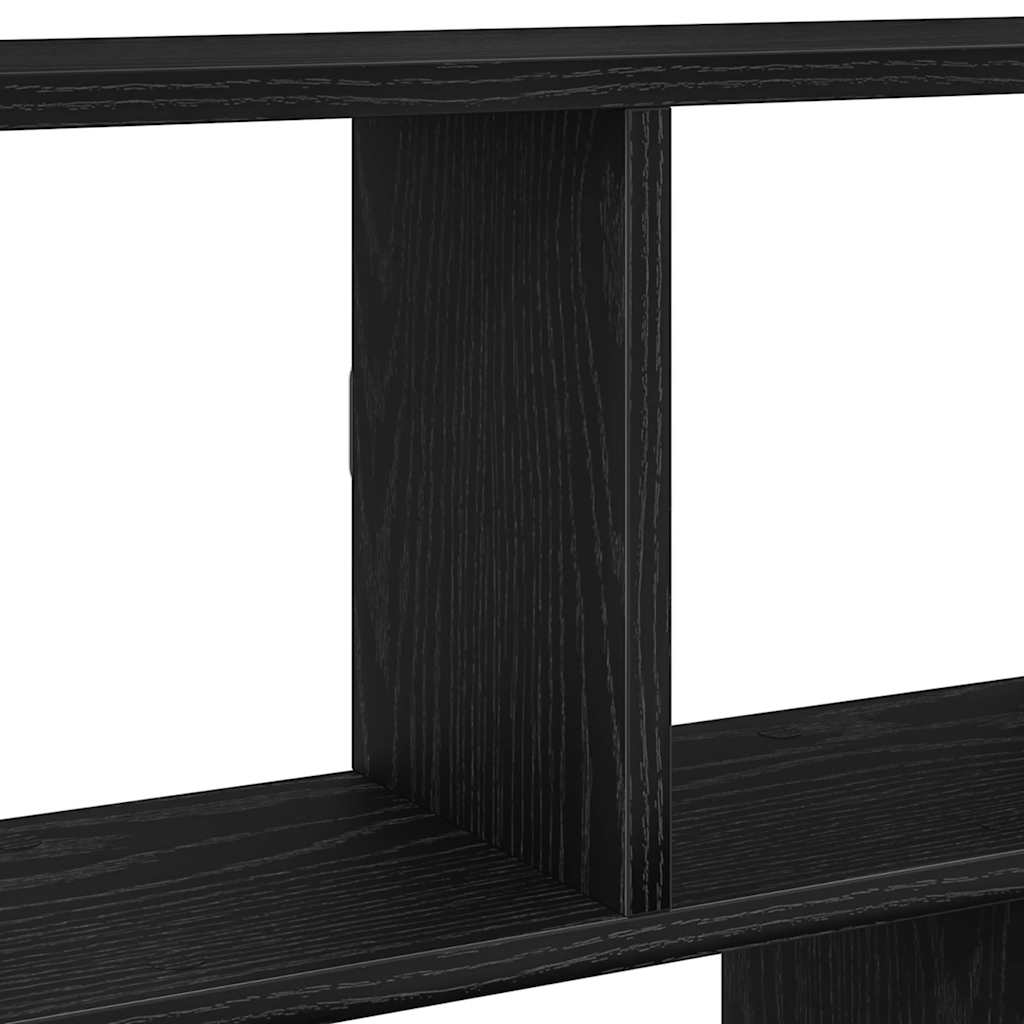 Wall shelf, 12 compartments, black, wood, cube-shaped