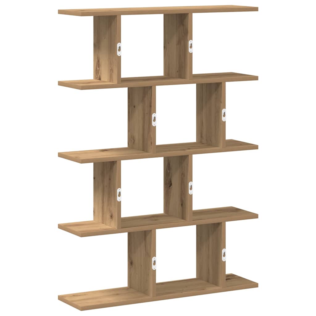 Wall shelf, 12 compartments, artisan, wood, cube-shaped