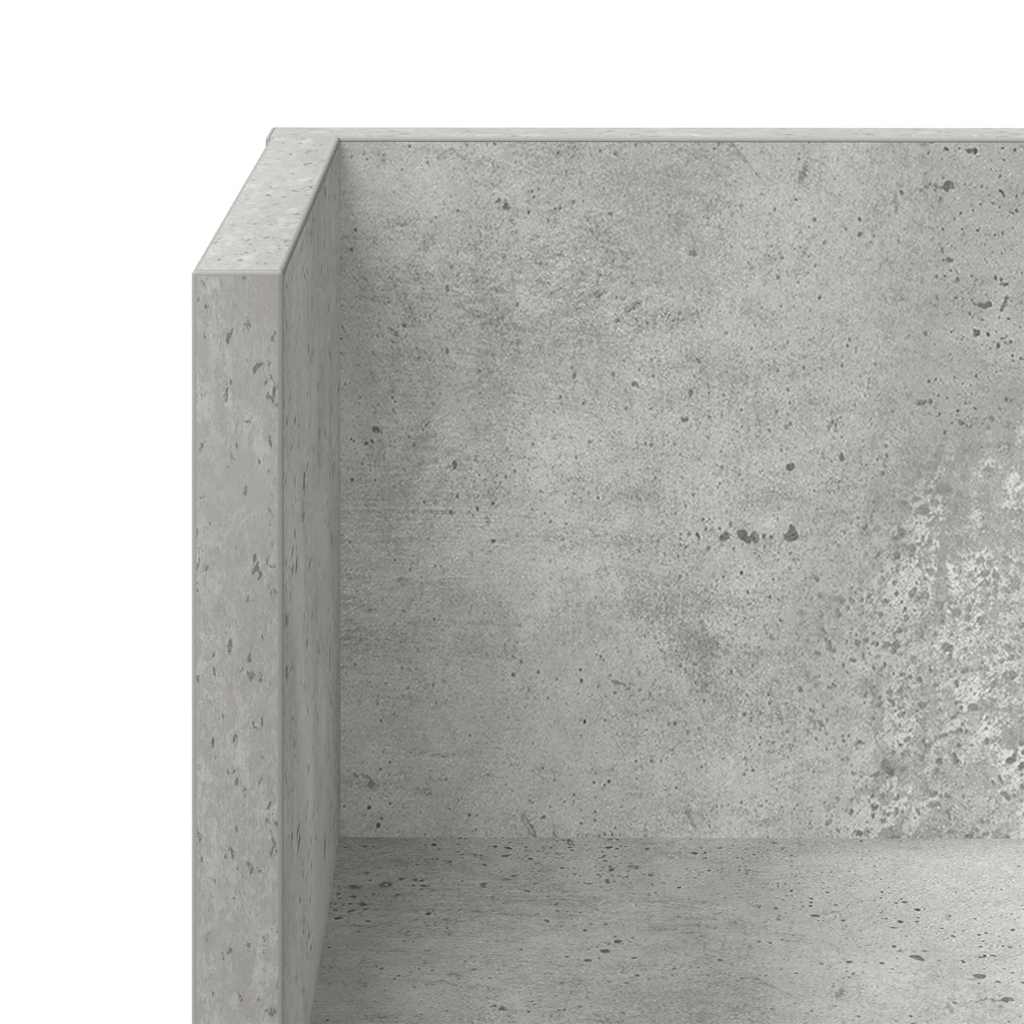 Sieninės lentynos, 2vnt., betono, 75x16,5x16,5cm, mediena
