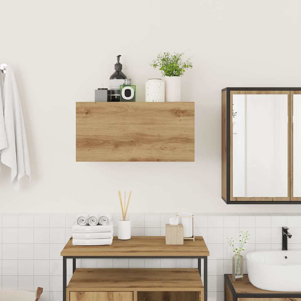 Wall-mounted bathroom cabinet, artisan oak, 60x25x30cm