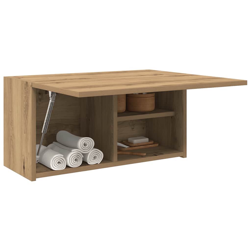 Wall-mounted bathroom cabinet, artisan oak, 60x25x30cm