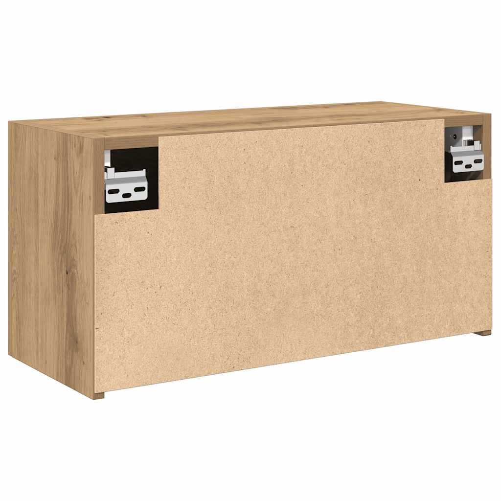 Wall-mounted bathroom cabinet, artisan oak, 60x25x30cm