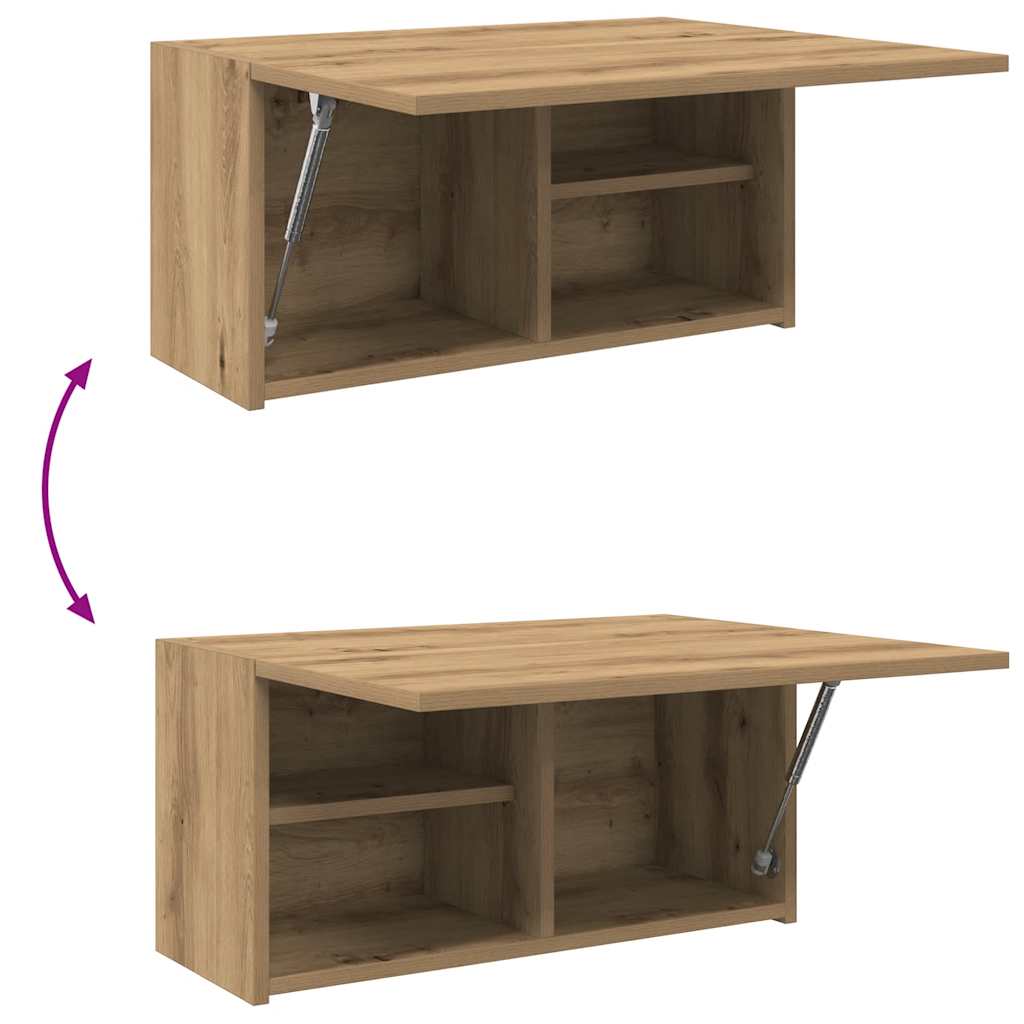 Wall-mounted bathroom cabinet, artisan oak, 60x25x30cm