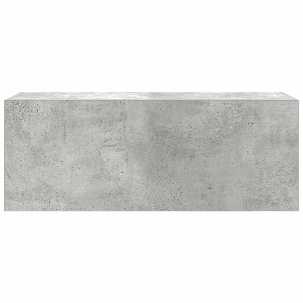 Sieninė vonios kambario spintelė, betono pilka, 80x25x30cm