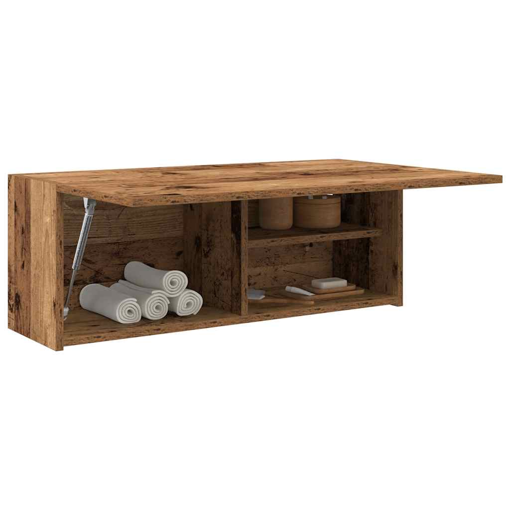 Wall-mounted bathroom cabinet, wood, 80x25x30cm, wood