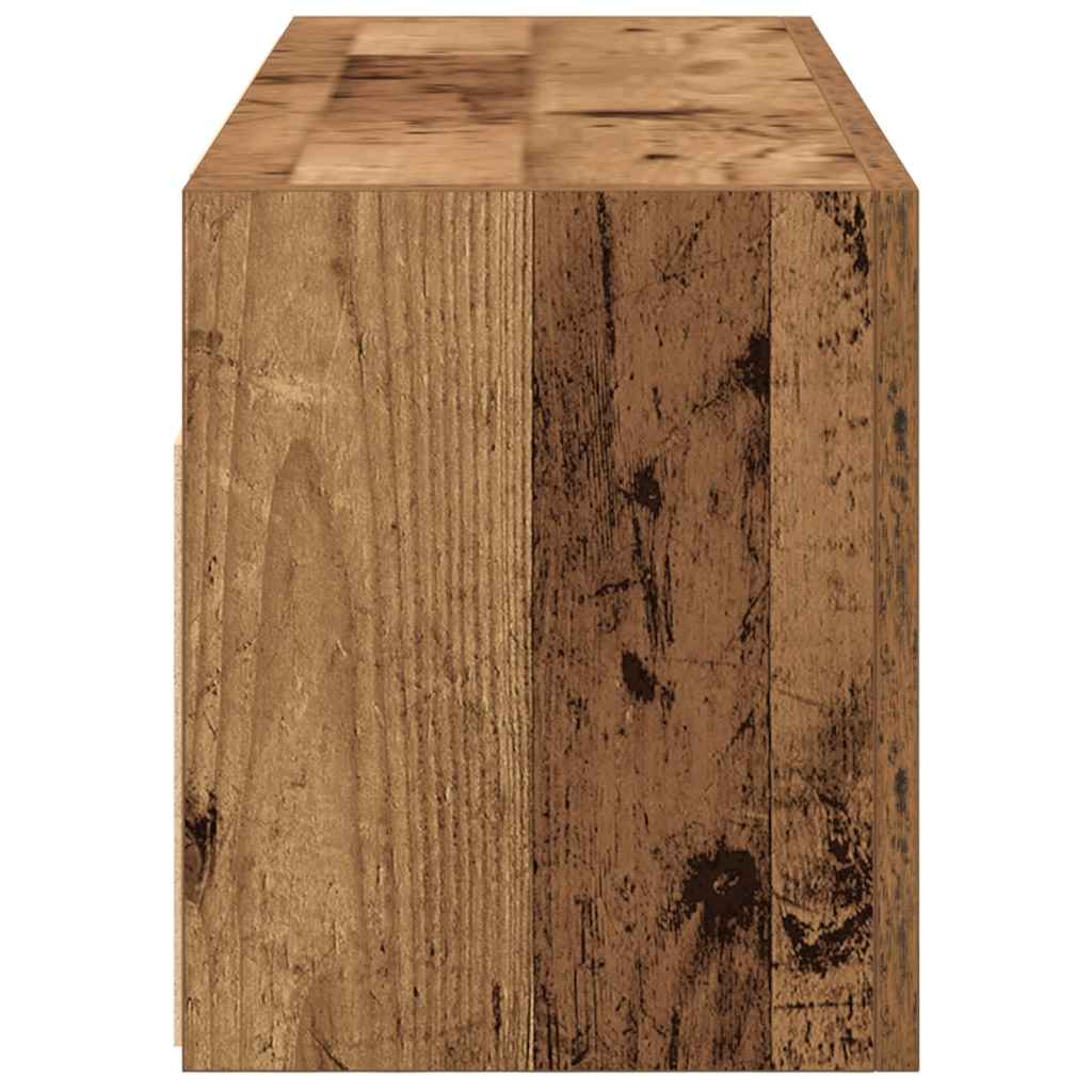 Wall-mounted bathroom cabinet, wood, 80x25x30cm, wood