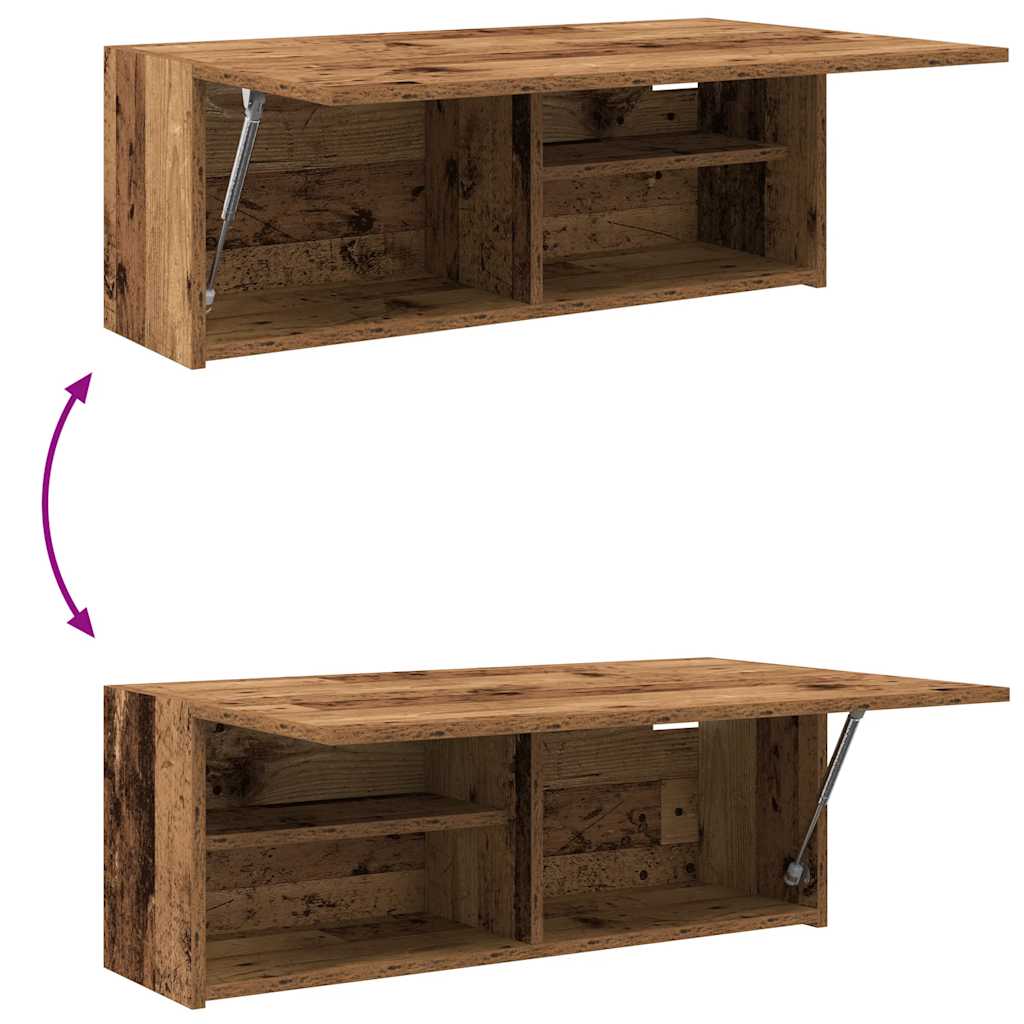 Wall-mounted bathroom cabinet, wood, 80x25x30cm, wood